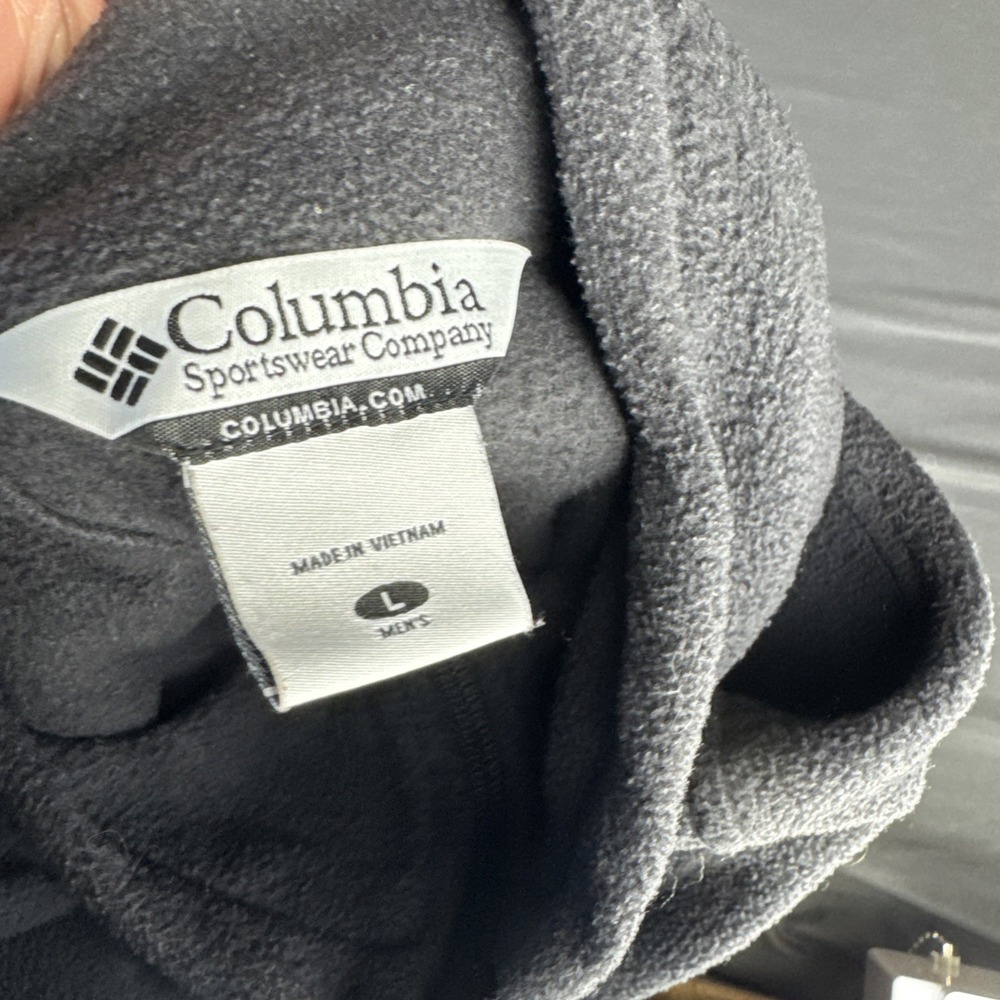 Columbia Full Zip Fleece Jacket Mens Large Blue Outdoor Hiking Layer Casual‎ - Picture 10 of 10